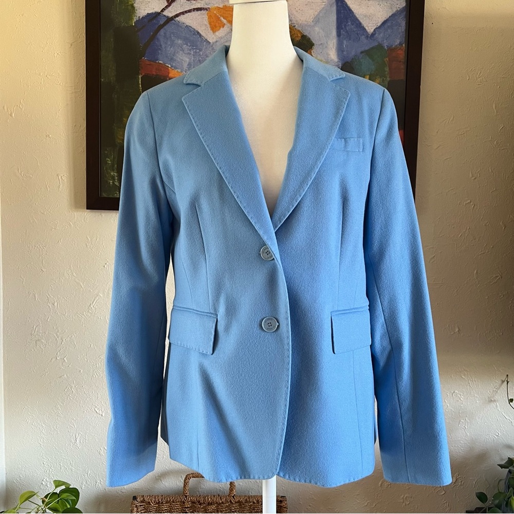 St. Emile Wool Blend Light Blue Suit Blazer Size 8